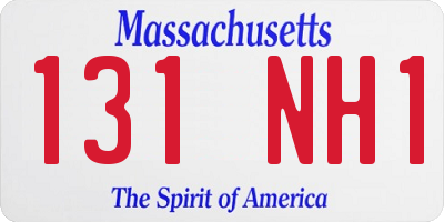 MA license plate 131NH1