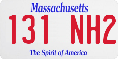 MA license plate 131NH2