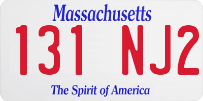 MA license plate 131NJ2