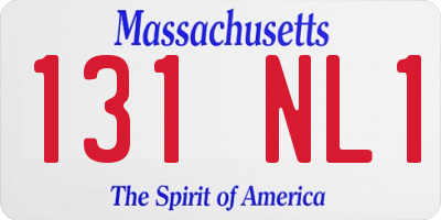 MA license plate 131NL1