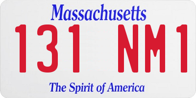 MA license plate 131NM1
