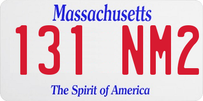 MA license plate 131NM2