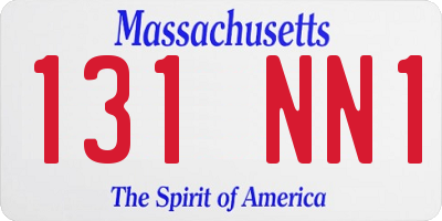 MA license plate 131NN1