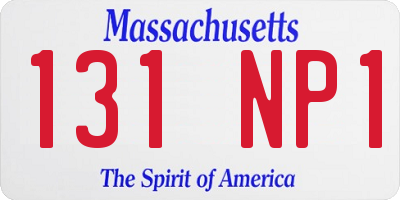 MA license plate 131NP1