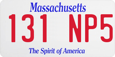 MA license plate 131NP5