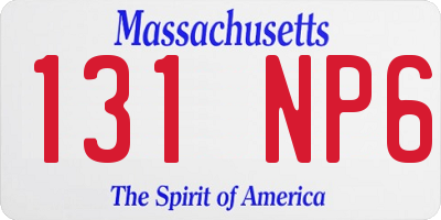 MA license plate 131NP6