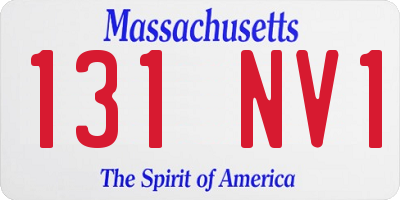 MA license plate 131NV1