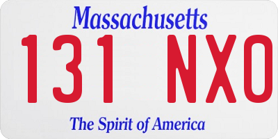 MA license plate 131NX0