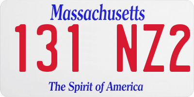 MA license plate 131NZ2
