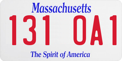 MA license plate 131OA1
