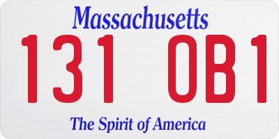 MA license plate 131OB1
