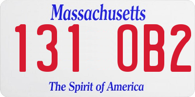 MA license plate 131OB2