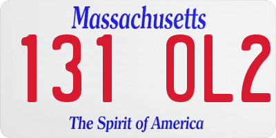MA license plate 131OL2