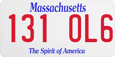 MA license plate 131OL6
