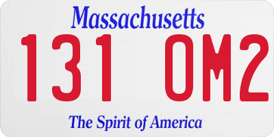 MA license plate 131OM2