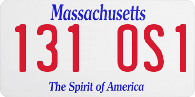 MA license plate 131OS1