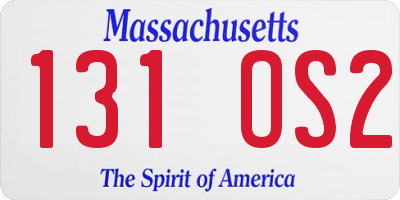 MA license plate 131OS2