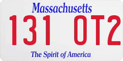MA license plate 131OT2