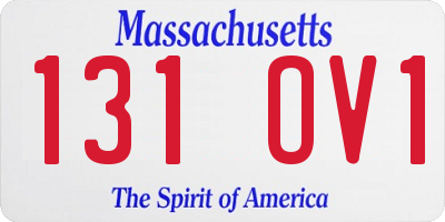 MA license plate 131OV1