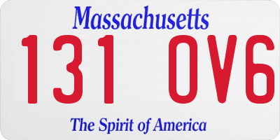 MA license plate 131OV6