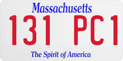 MA license plate 131PC1