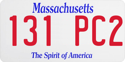 MA license plate 131PC2