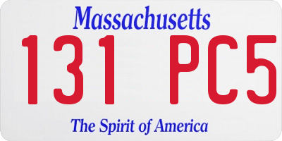 MA license plate 131PC5