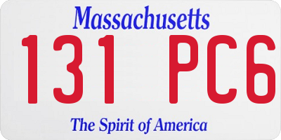 MA license plate 131PC6