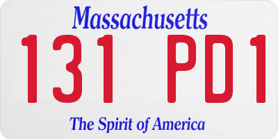 MA license plate 131PD1