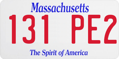MA license plate 131PE2