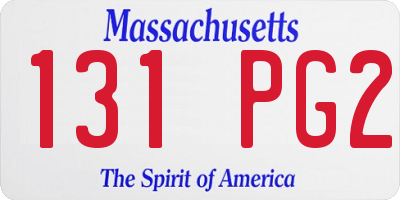 MA license plate 131PG2