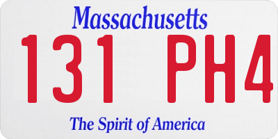 MA license plate 131PH4