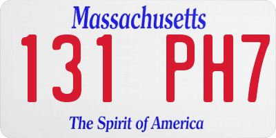 MA license plate 131PH7