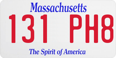 MA license plate 131PH8