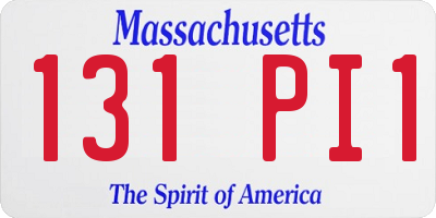 MA license plate 131PI1