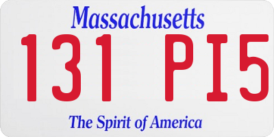 MA license plate 131PI5