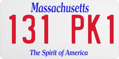 MA license plate 131PK1