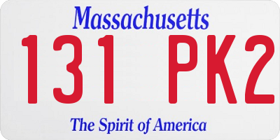 MA license plate 131PK2