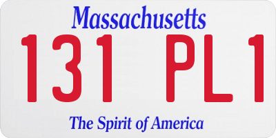 MA license plate 131PL1