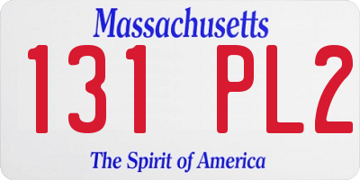 MA license plate 131PL2