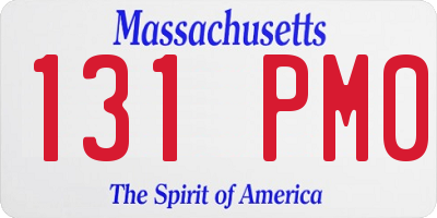 MA license plate 131PM0