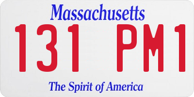 MA license plate 131PM1