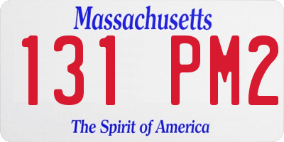 MA license plate 131PM2
