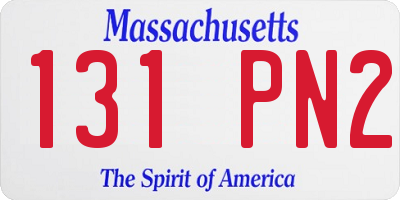 MA license plate 131PN2
