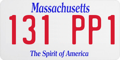 MA license plate 131PP1