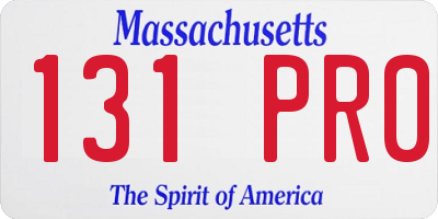 MA license plate 131PR0
