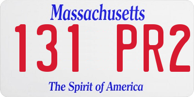 MA license plate 131PR2