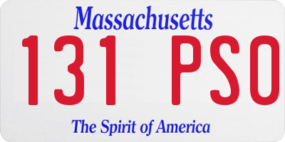 MA license plate 131PS0