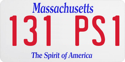 MA license plate 131PS1