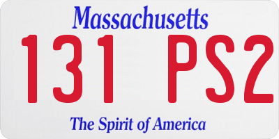 MA license plate 131PS2